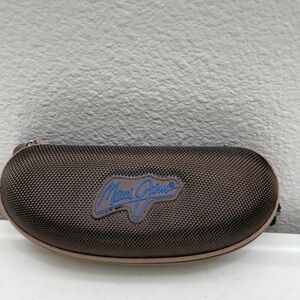 Maui Jim Brown Sunglass Hard Case Zip Closure